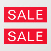 Verkoopteken witte rode vensterbank raamsticker (Vel)