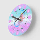 Verkooptijd Mermaid Clock Ronde Klok (Hoek)