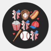 Verkopen 4 juli Coquette Bow Vrouwen Meisjes Verko Ronde Sticker (Voorkant)