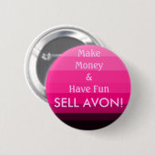VERKOPEN AVON! RONDE BUTTON 5,7 CM (Voorkant /achterkant)