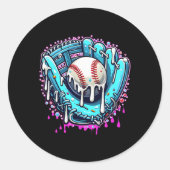 Verkopen Druppel Ice Cream Sprinkles Verkopen Hand Ronde Sticker (Voorkant)