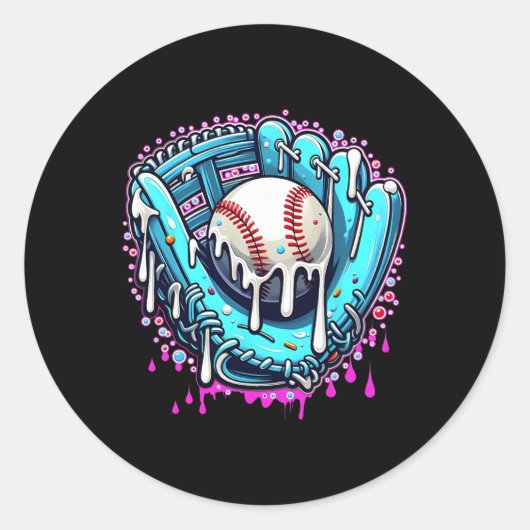 Verkopen Druppel Ice Cream Sprinkles Verkopen Hand Ronde Sticker (Voorkant)