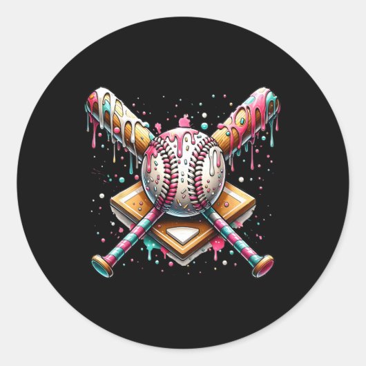 Verkopen Home Bord Ice Cream Drip Verkopen met Spr Ronde Sticker (Voorkant)