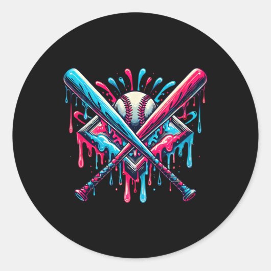 Verkopen Home Bord IJsdruppel Sprinkles Drip 2 Ronde Sticker (Voorkant)