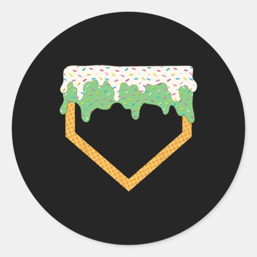 Verkopen Ice Cream Dripping Verkopen Home Bord Dri Ronde Sticker (Voorkant)