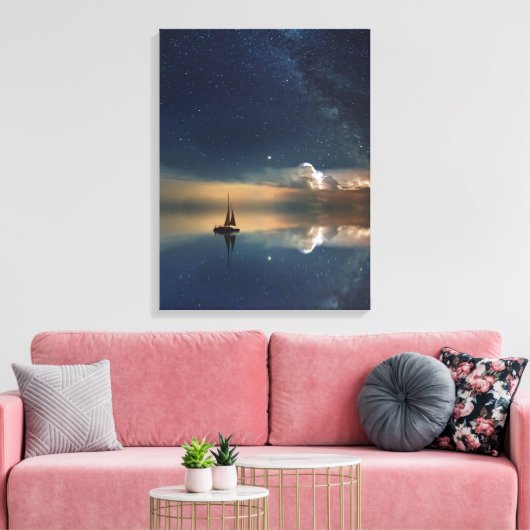 Verkopen naar de wolken canvas afdruk (Insitu (Woonkamer))