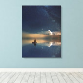 Verkopen naar de wolken canvas afdruk (Insitu (Houten vloer))