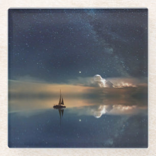 Verkopen naar de wolken glazen onderzetter