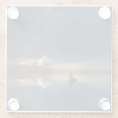 Verkopen naar de wolken glazen onderzetter (Achterkant)