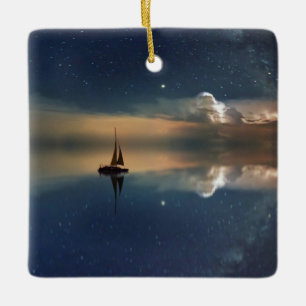 Verkopen naar de wolken keramisch ornament