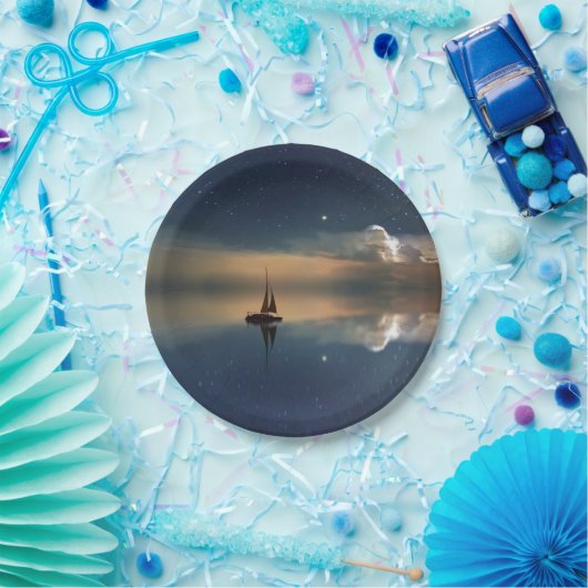 Verkopen naar de wolken papieren bordje (Feest)