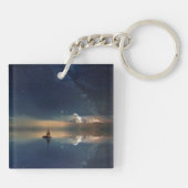 Verkopen naar de wolken sleutelhanger (Achterkant)