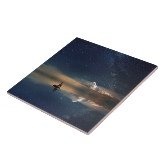 Verkopen naar de wolken tegeltje (Zijkant)