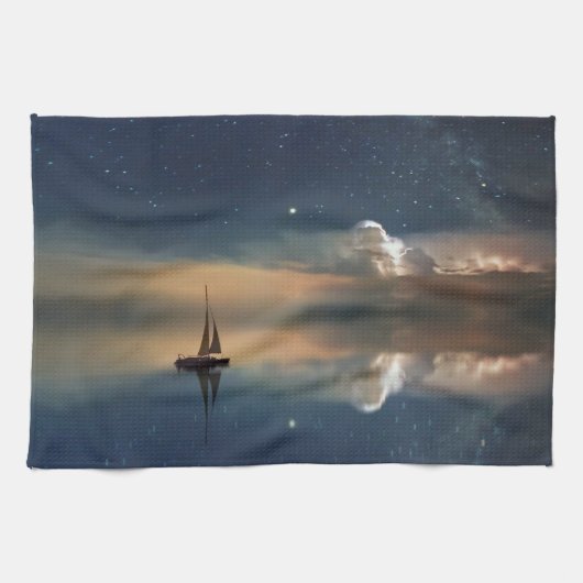 Verkopen naar de wolken theedoek (Horizontaal)