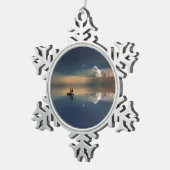 Verkopen naar de wolken tin sneeuwvlok ornament (Rechts)