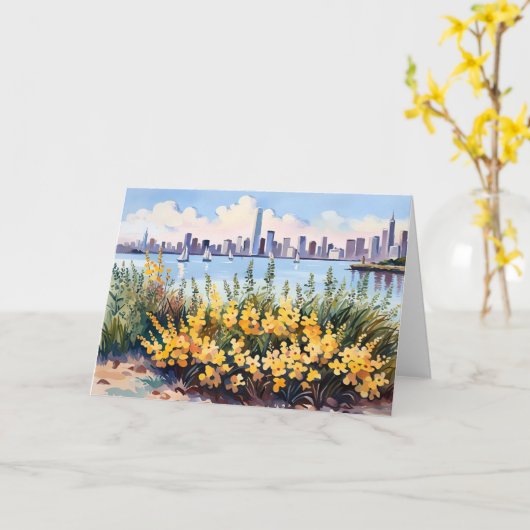 Verkopen op de baai kaart (Gele Bloem)