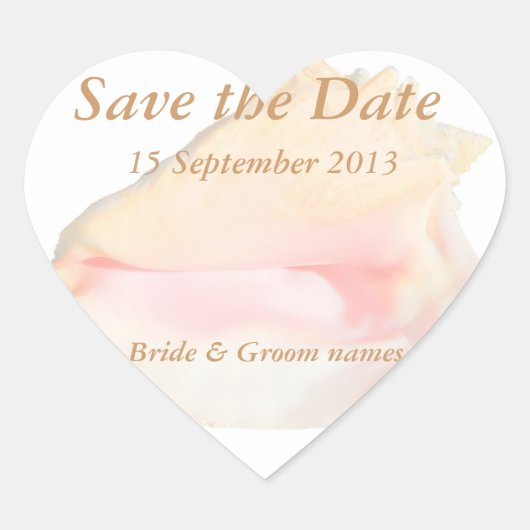 Verkopen Opslaan Datum Hart Sticker (Voorkant)