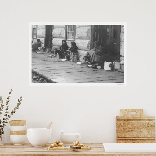 Verkopen van bessen in Alaska 1905 Poster (Keuken)