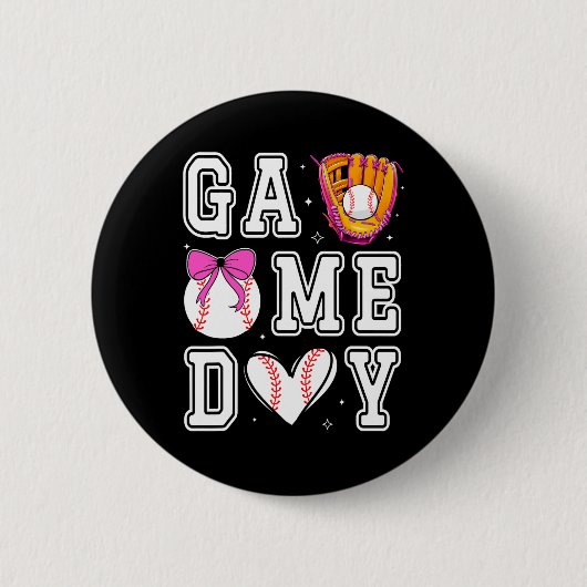 Verkopen Zuster Coquette Boog Spel Dag Verkopen Mo Ronde Button 5,7 Cm (Voorkant)