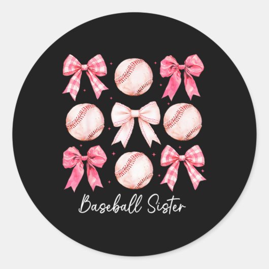 Verkopen Zuster Coquette Boog Spel Dag Verkopen Mo Ronde Sticker (Voorkant)