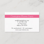 Verkopende bloemen | Landbouwmarkt Visitekaartje (Achterkant)