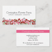 Verkopende bloemen | Landbouwmarkt Visitekaartje (Voorkant / Achterkant)