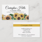 Verkopende bloemen | Sun Flower Boerderij Visiteka Visitekaartje (Voorkant / Achterkant)