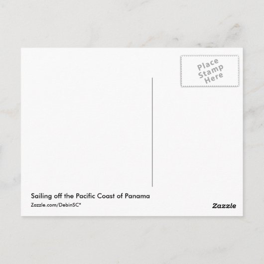 Verkopende Panama Post Card Briefkaart (Achterkant)