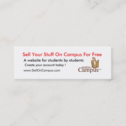 VerkopenOnCampus-banner Mini Visitekaartje (Voorkant)