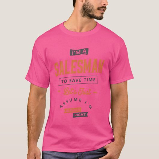 Verkoper Grappige Functietitel Beroepsfamilie T-shirt (Voorkant)