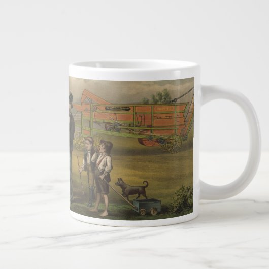 Verkoper in het veld met boer die Boerderij verkoo Grote Koffiekop (Rechts)