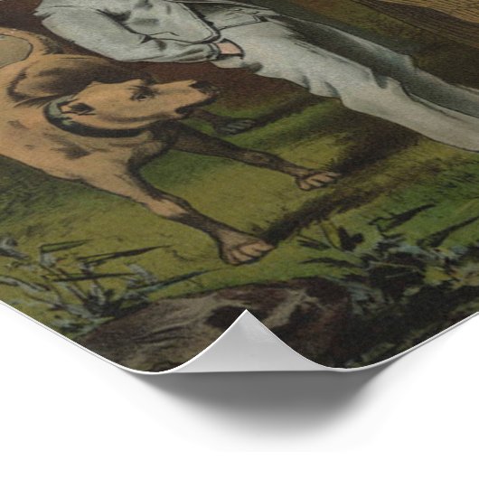 Verkoper in het veld met boer die Boerderij verkoo Poster (Hoek)