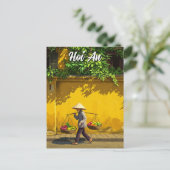 Verkoper in Hoi An Vietnam Reizen Briefkaart (Staand voorkant)