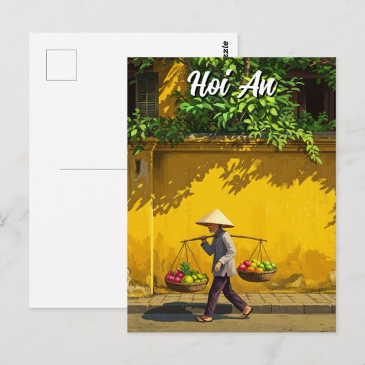 Verkoper in Hoi An Vietnam Reizen Briefkaart (Voorkant / Achterkant)