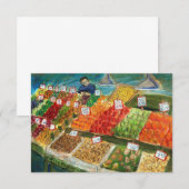 Verkoper nodigt Kaarten uit (markt voor marktintro (Voorkant / Achterkant)