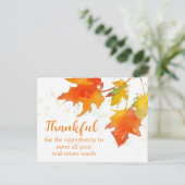 Verkoper van een Thanksgiving-onroerendgoedmakelaa Briefkaart (Staand voorkant)