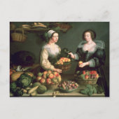 Verkoper van groenten en fruit briefkaart (Voorkant)