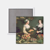 Verkoper van groenten en fruit magneet (Voorkant / Achterkant)