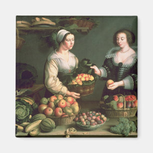 Verkoper van groenten en fruit magneet