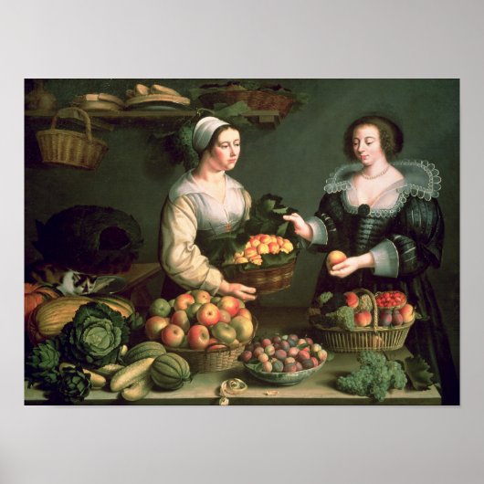 Verkoper van groenten en fruit poster (Voorkant)