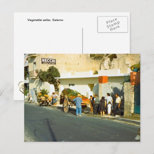 Verkoper van groenten, Salerno Briefkaart (Voorkant / Achterkant)