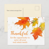Verkoper van het huis van de Dankdag Makelaar  Briefkaart (Voorkant / Achterkant)