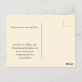 Verkoper van het huis van de Dankdag Makelaar  Briefkaart (Achterkant)