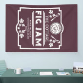 Verkoper van vijgenjam spandoek (Beurs)