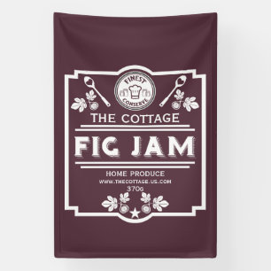 Verkoper van vijgenjam spandoek