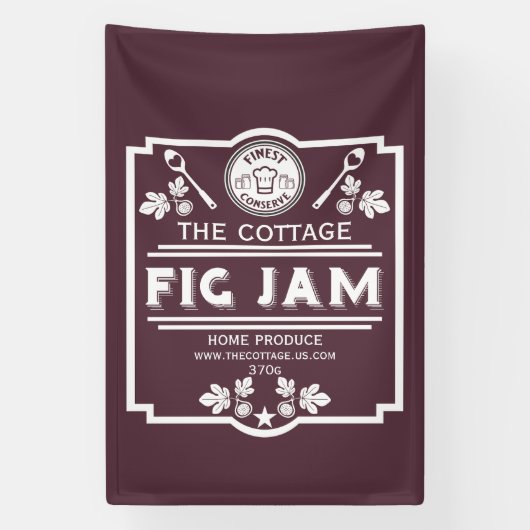 Verkoper van vijgenjam spandoek (Verticaal)