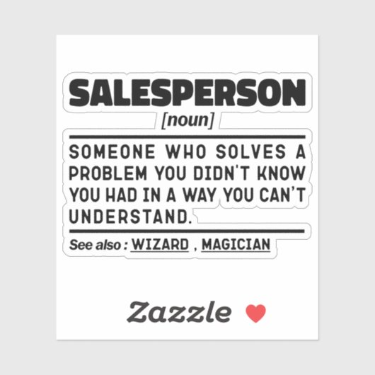 Verkoper zelfstandig naamwoord Marketing Expert On Sticker (Vel)