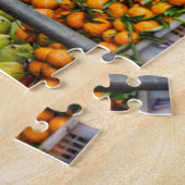 Verkopers op de markt voor groenten legpuzzel (Zijkant)