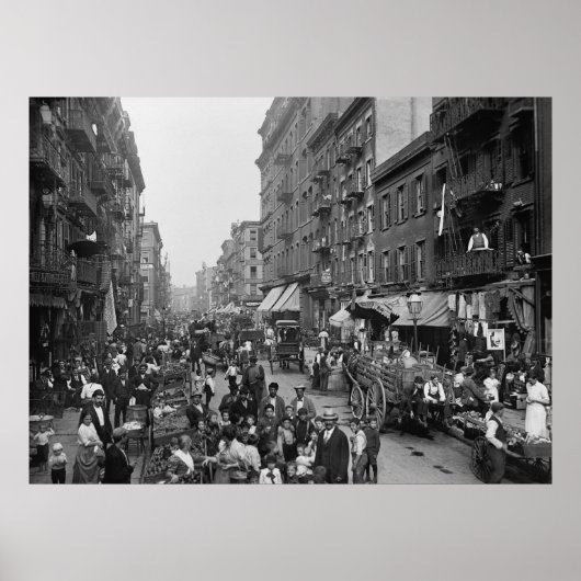 Verkopers op Mulberry Street Poster (Voorkant)