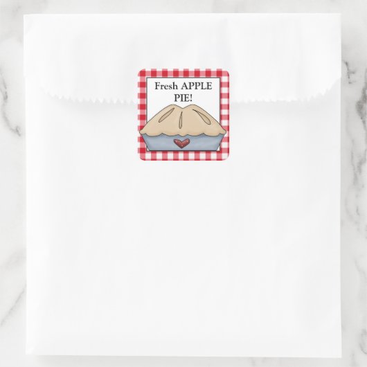 Verkopers van verse appeltaart sticker (Tas)